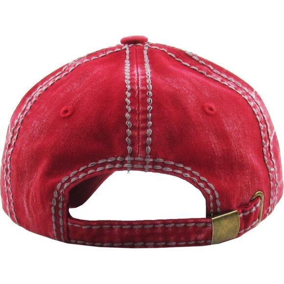 KBETHOS American Flag Americana Red Distressed Ball Cap Hat NWT - Picture 2 of 3